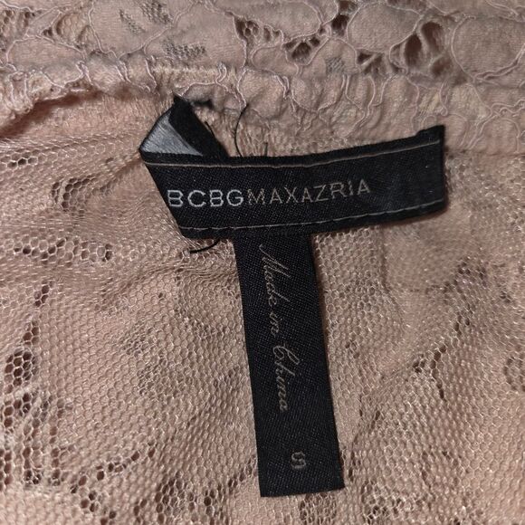 Bcbgmaxazaria Off Shoulder Lace Sheer Top Blouse Size Small - Picture 7 of 9